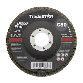 Kit Com 10 Disco Flap Reto Porcelanato Piso G 80 4.1/2 115
