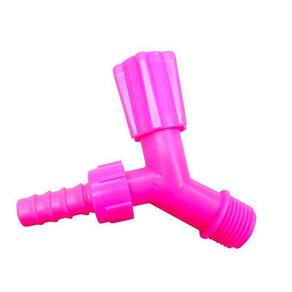 Torneira Para Tanque E Jardim De 1/2 Com Bico 3/4 Rosa Neon