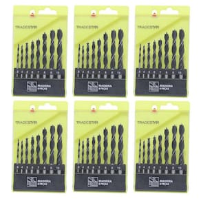 Jogo de Brocas para Madeira - Kit com 8 Peças - Aço Especial