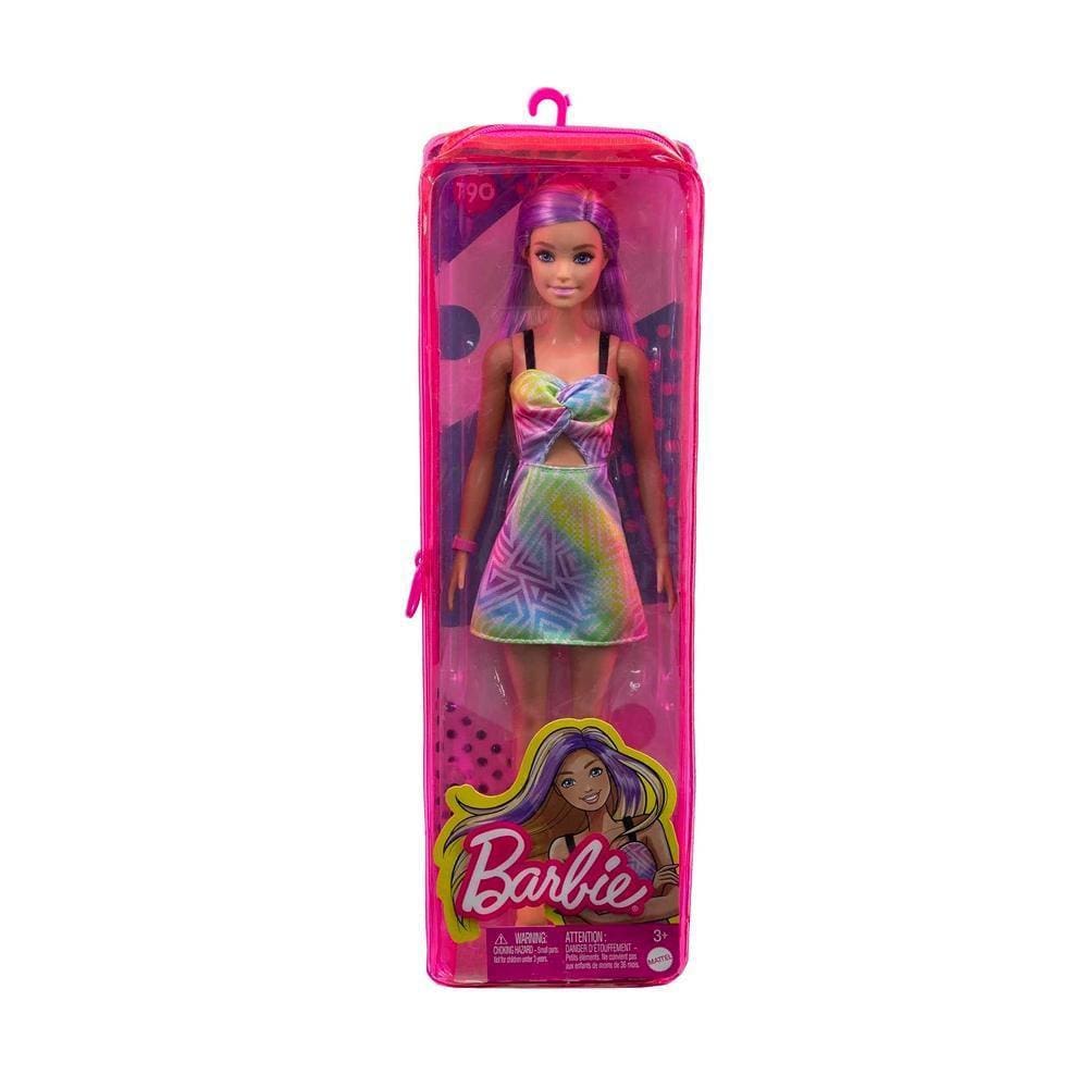 Boneca Barbie Fashionista Tie Dye Mechas Roxas Hbv22 Mattel