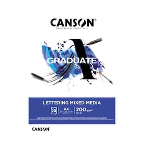 Bloco Lettering Multi Tecnica Graduate Canson 200 G/M A4 20F