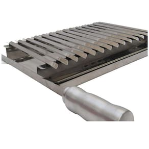 Grelha Argentina Reforçada Em Inox 55Cm Largura