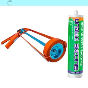Silicone Cinza 450G Selante Acrílico Base Dágua C/Aplicador