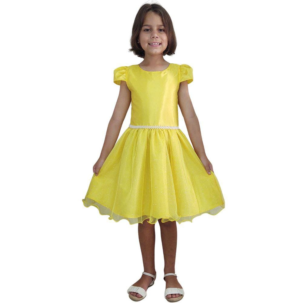 Vestido infantil festa luxo importado com hot sale tiara princesa