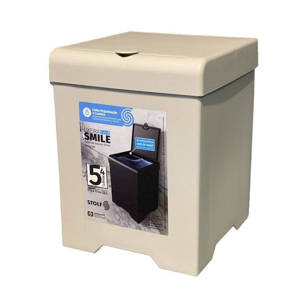Lixeira De Pia Smile 5,4L - Stolf