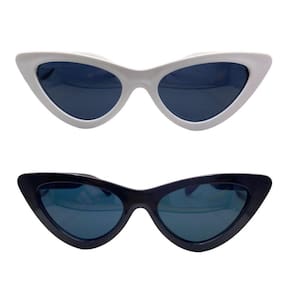 Kit 2 Oculos Gatinho Preto É Branco Pra Festa Rápida