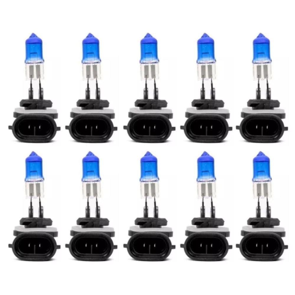 10X Lampada Super Branca H27 8500K 27W 12V Automotiva