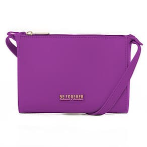 Bolsa Transversal Feminina Be Forever Glossy Roxa - 19x16 cm