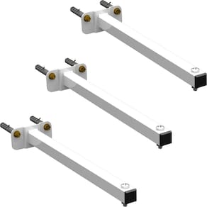 03 SUPORTES REFLETOR BASE RETA BRAÇO 50 cm 3 cjts