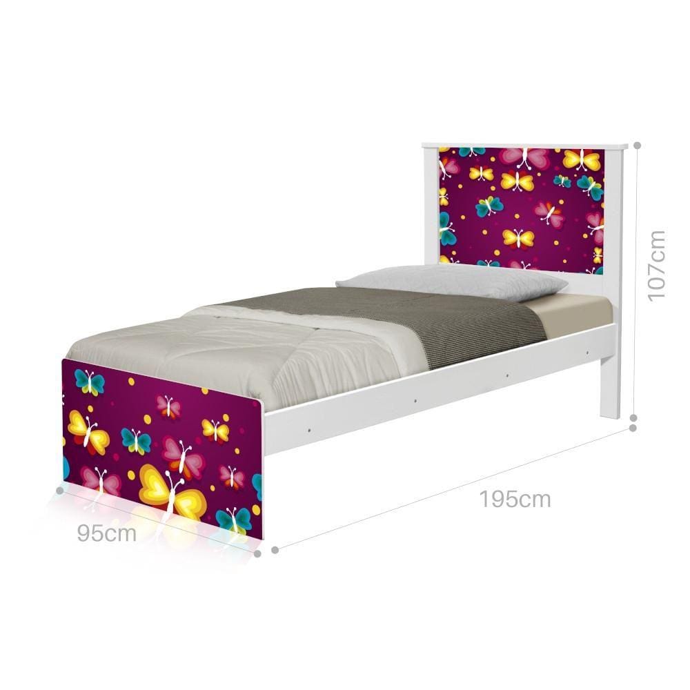 Cama Solteiro Borboletas