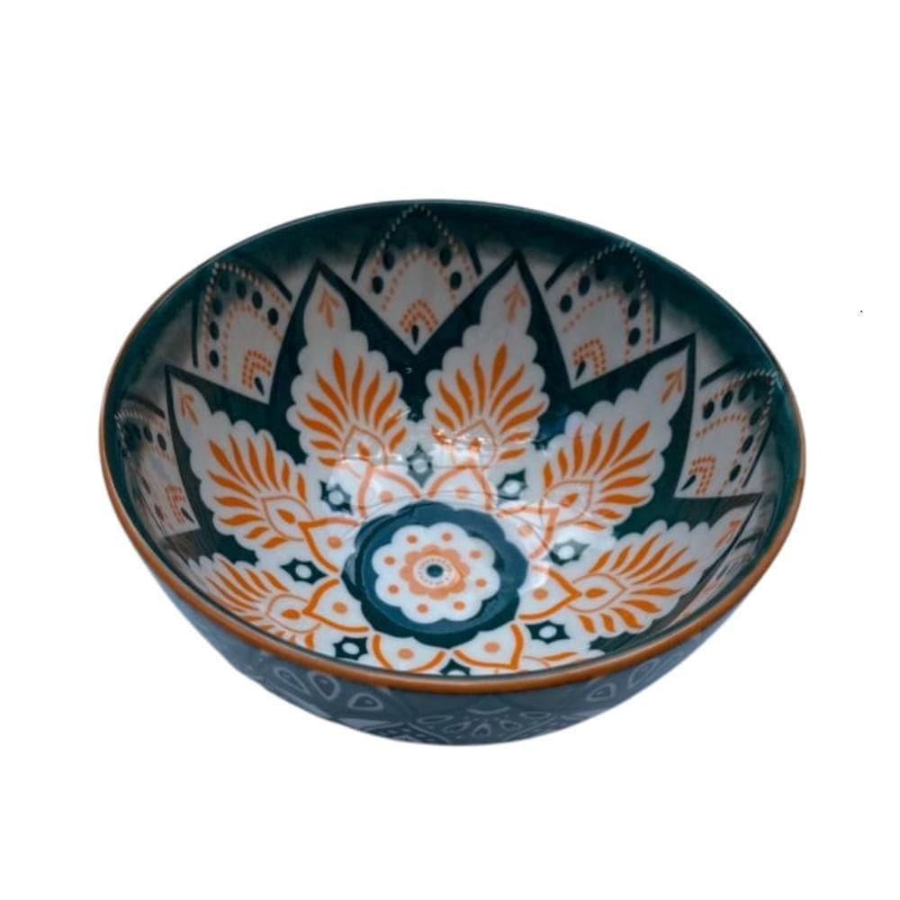 Bandeja De Bambu Com Alça Em Corda 2 Bowl E Garfos