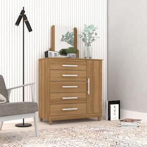 Cômoda com Sapateira Com Espelho Cronus Nature