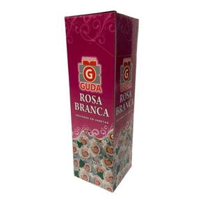 Incenso Rosa Branca Guda Indiano 25 Caixas Com 7 Varetas