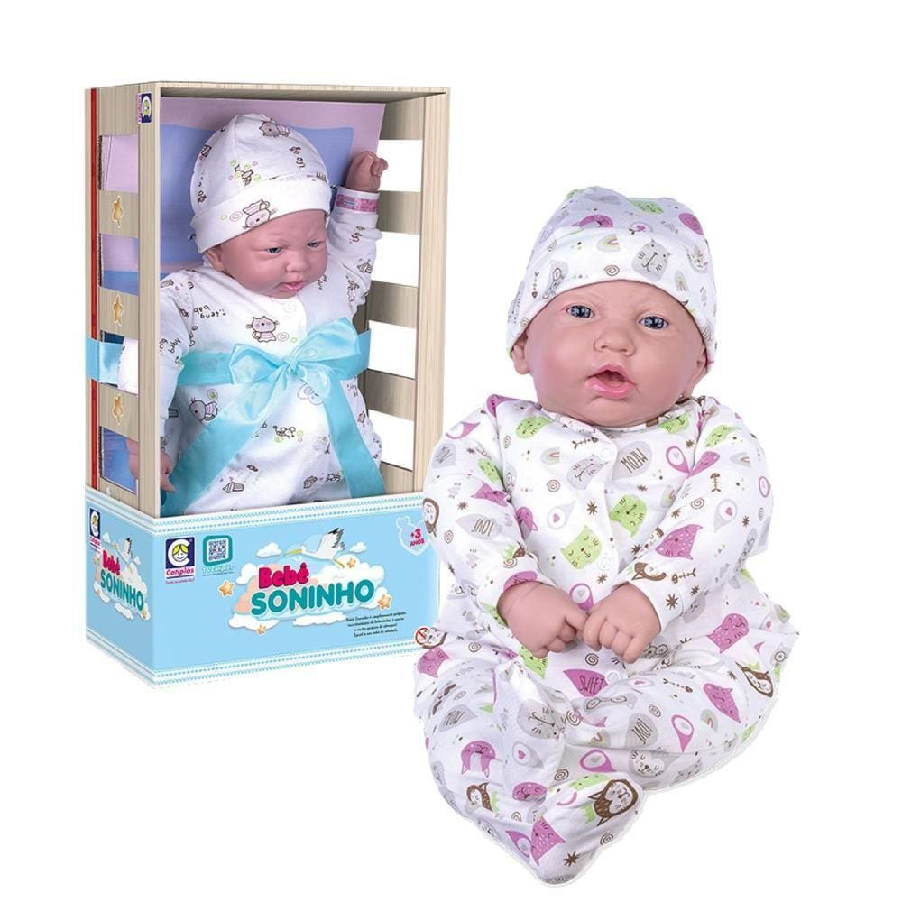 Boneca Bebê Soninho Reborn 50Cm Cotiplás - 2653