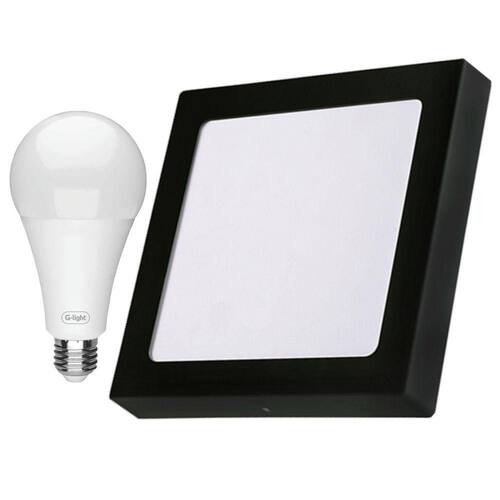Kit Luminária Painel 18w Sobrepor Preto Casas Bahia