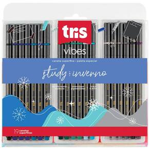 Caneta Superfina Vibes - Inverno - 0,4Mm - 19 Cores - Tris