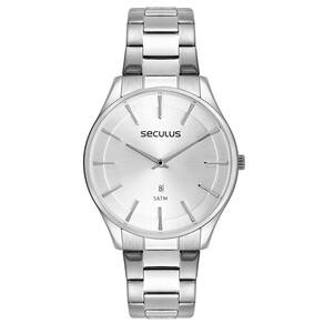 Relógio Seculus Masculino Ref: 77182G0Svna1 Slim Prateado