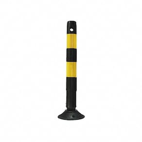 Poste Balizador Flexível 94 cm Preto/Amarelo Resistente
