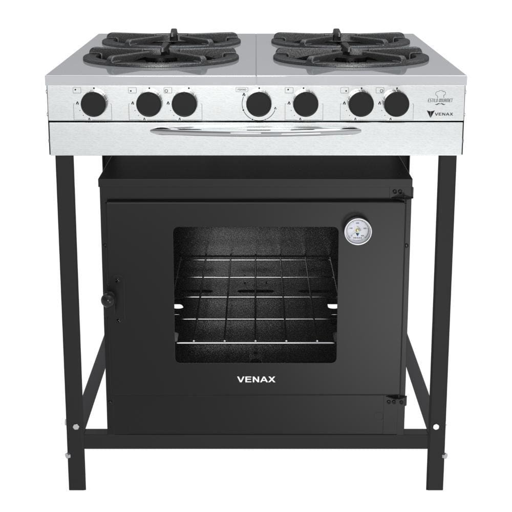 Fogão a Gas Industrial 4 Bocas Venax FFI430-2 Gourmet