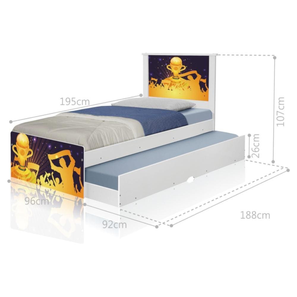 Bicama Futebol Troféu com Colchões