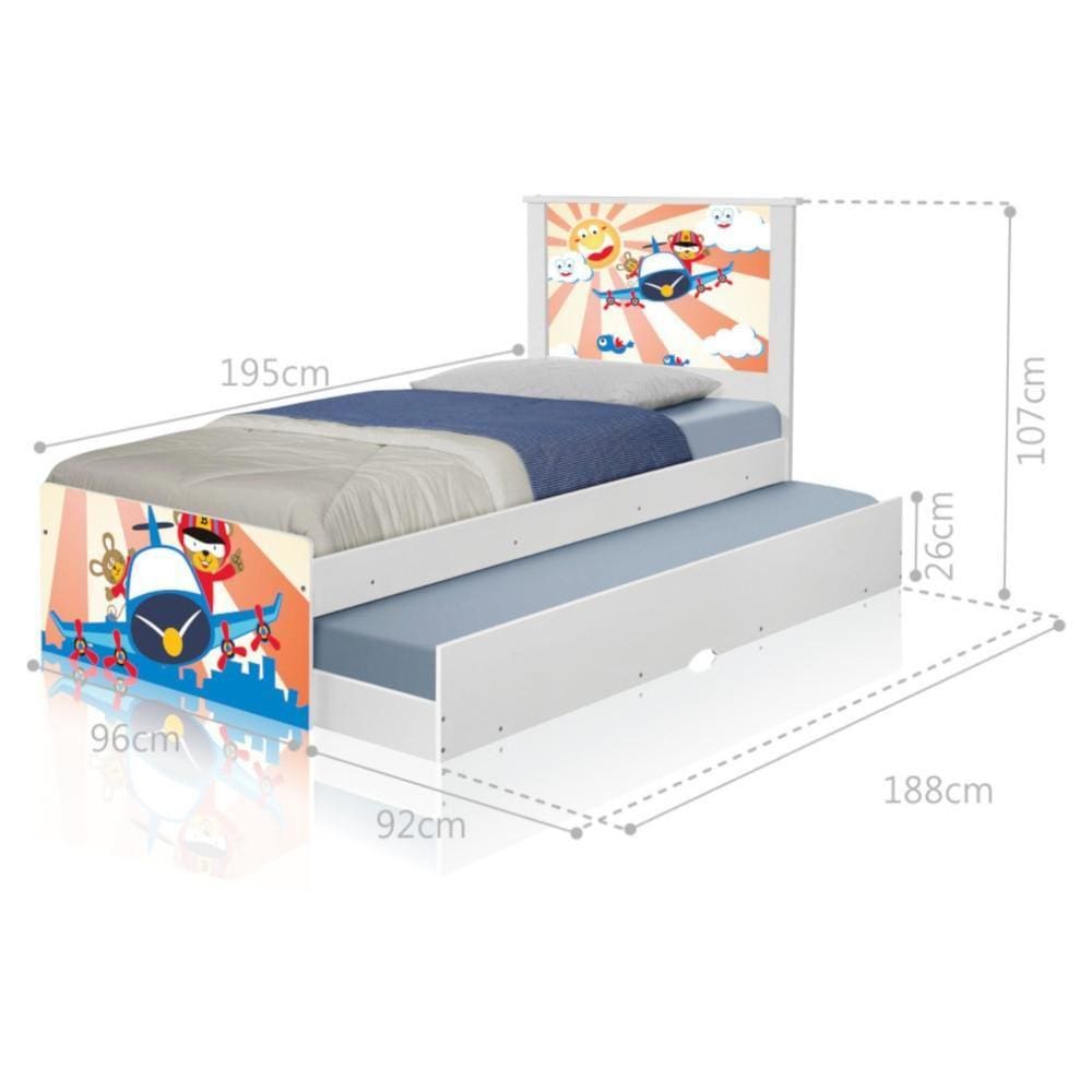 Bicama Patrulha Ursinhos com Colchões