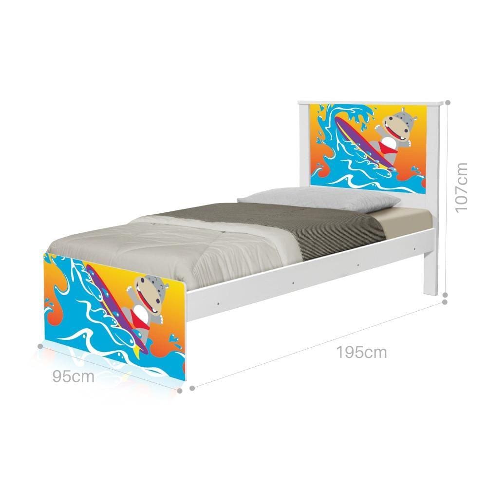 Cama Solteiro Surfista com Colchão