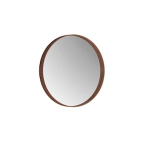 Espelho Redondo Decorativo 50 cm Torino Castanho