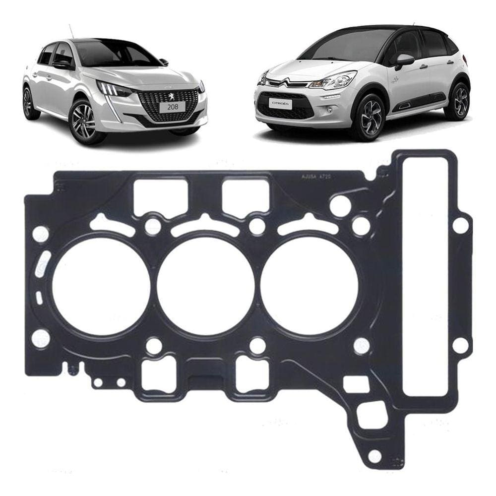 Junta Do Cabeçote Citroen C3 Peugeot 208 1.2 12v 3 Cil Metal 2017 A 2023