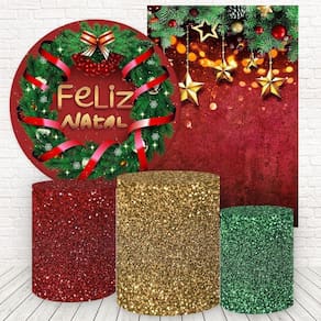 Kit 2 Painéis E Capas 3D Sublimado Natal Fkpc-1017
