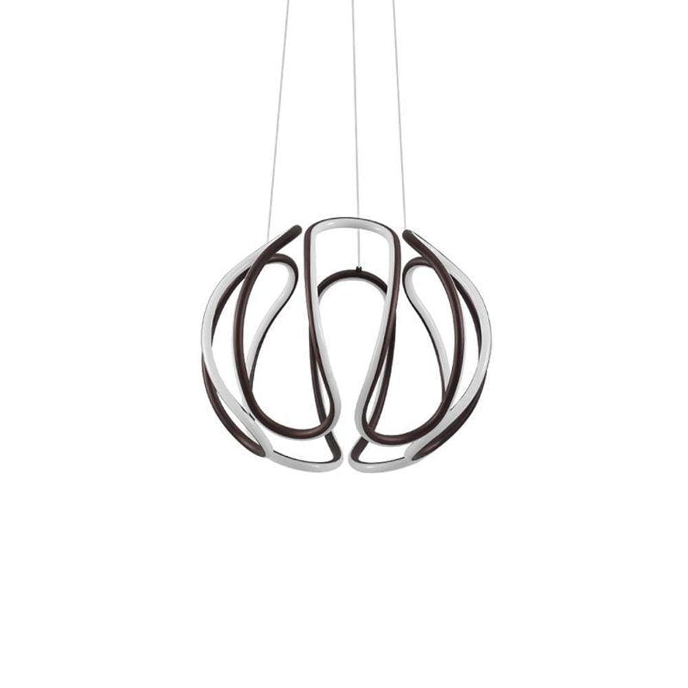 Lustre Pendente Nordecor Gaia D1396 Café - LED 87W Bivolt