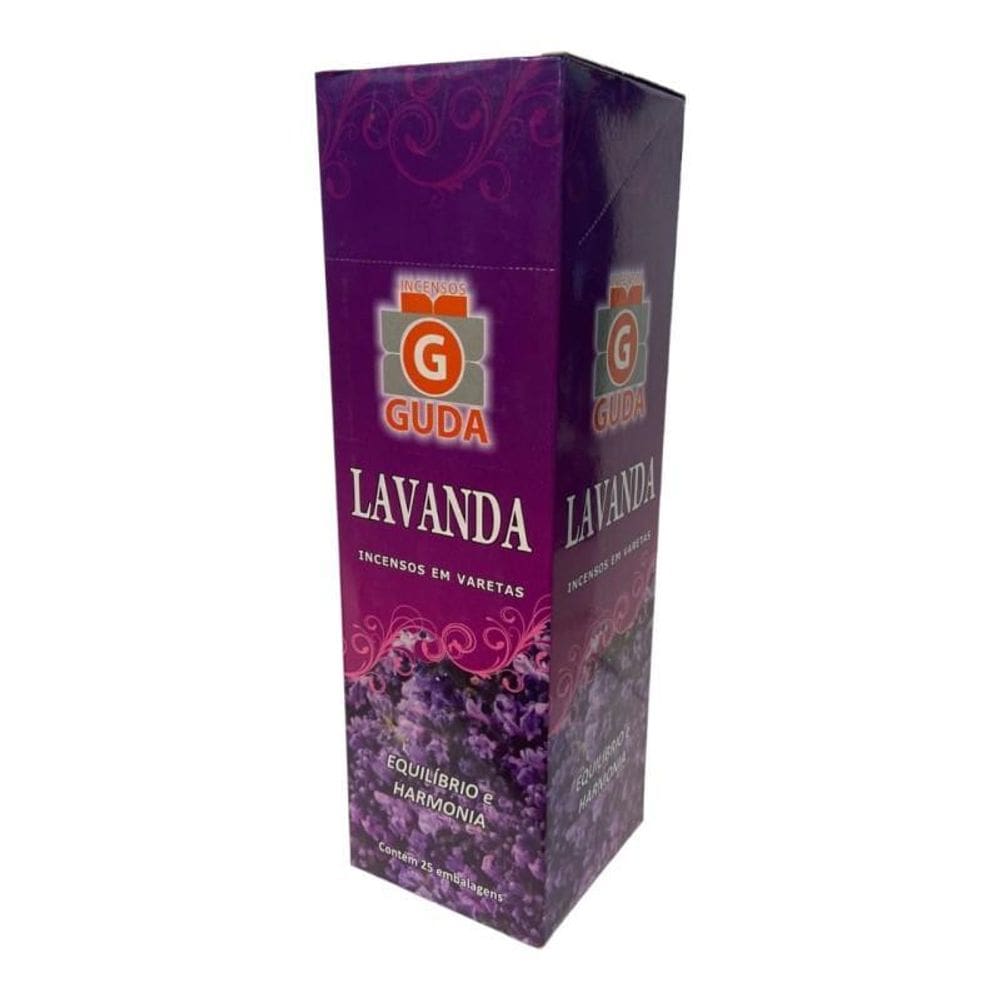 Incenso Lavanda Guda Indiano 25 Caixas Com 7 Varetas