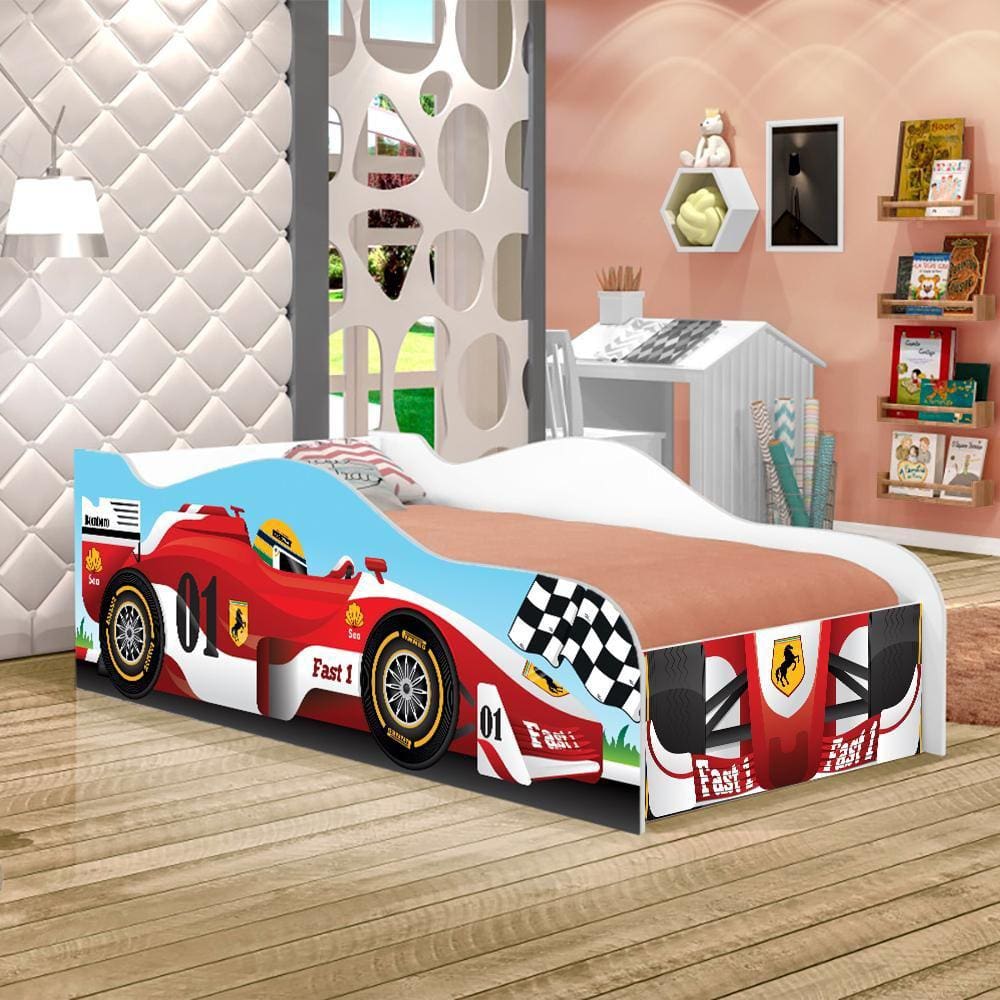 Cama Carro de Corrida Joy Vermelho Infantil | Casas Bahia