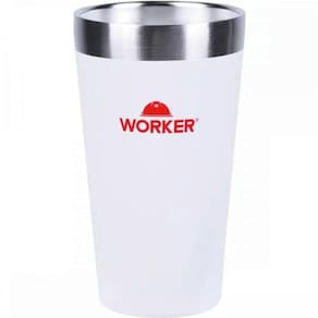 Copo Térmico Em Aço Inoxidável Branco/Vermelho 473Ml Worker
