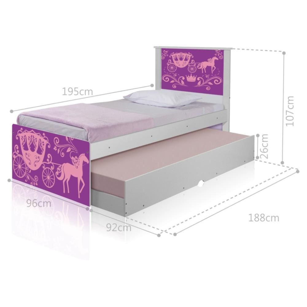 Bicama Carruagem Princesa com Colchões