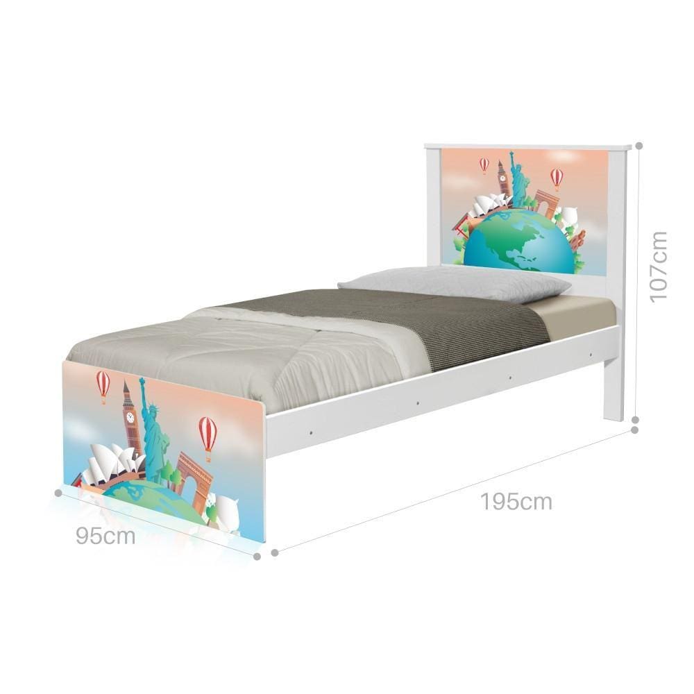 Cama Solteiro Volta ao Mundo