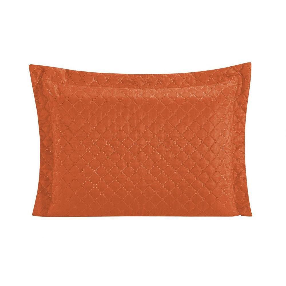 Porta Travesseiro Requinte Liso 65x45cm - Laranja