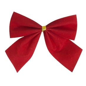 Conjunto 12 Laços Lacinho Veludo Natal Vermelho 5x7cm