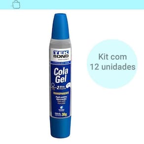 Kit 12 Unidades Cola Em Gel 2 Em 1 30G Tekbond