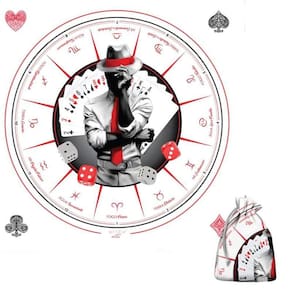 Kit Toalha Tecido Jogo Baralho Zé Pelintra 70X 70Cm + Estojo