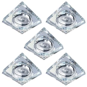 Spot Cristal Transparente 05 Unidades - Lâmpada Led Dicróica
