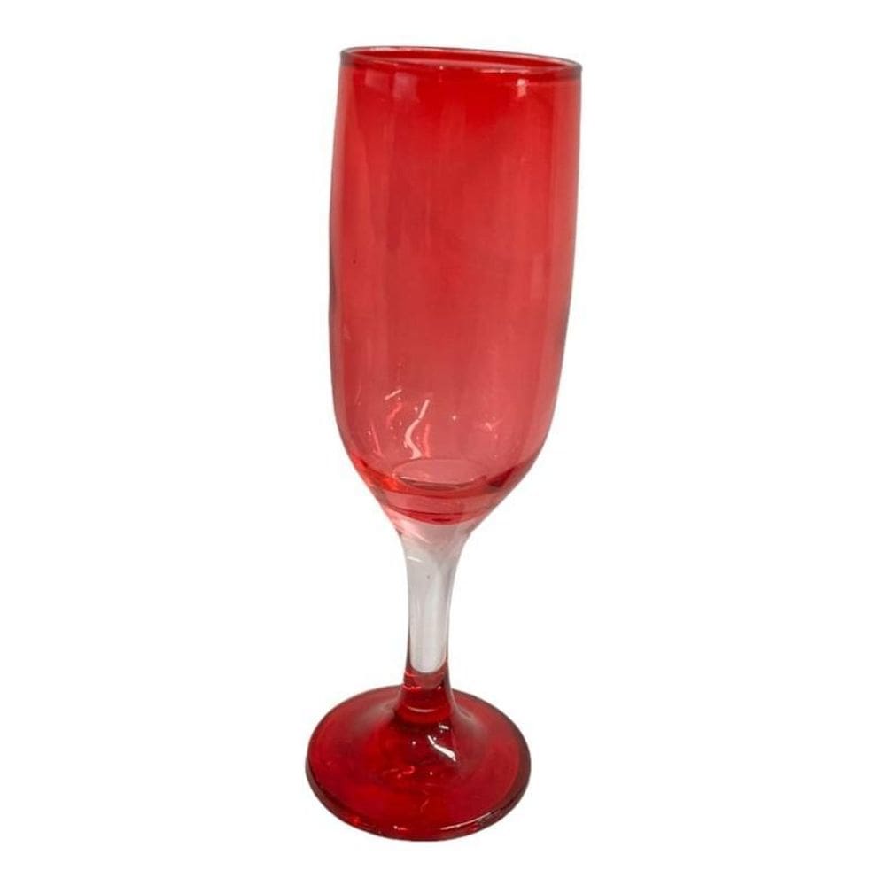 Taça Vermelha Para Altar Em Vidro Cristal 150 Ml