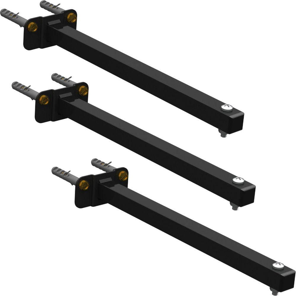 03 SUPORTES REFLETOR BASE RETA BRAÇO 20 cm 3 cjts