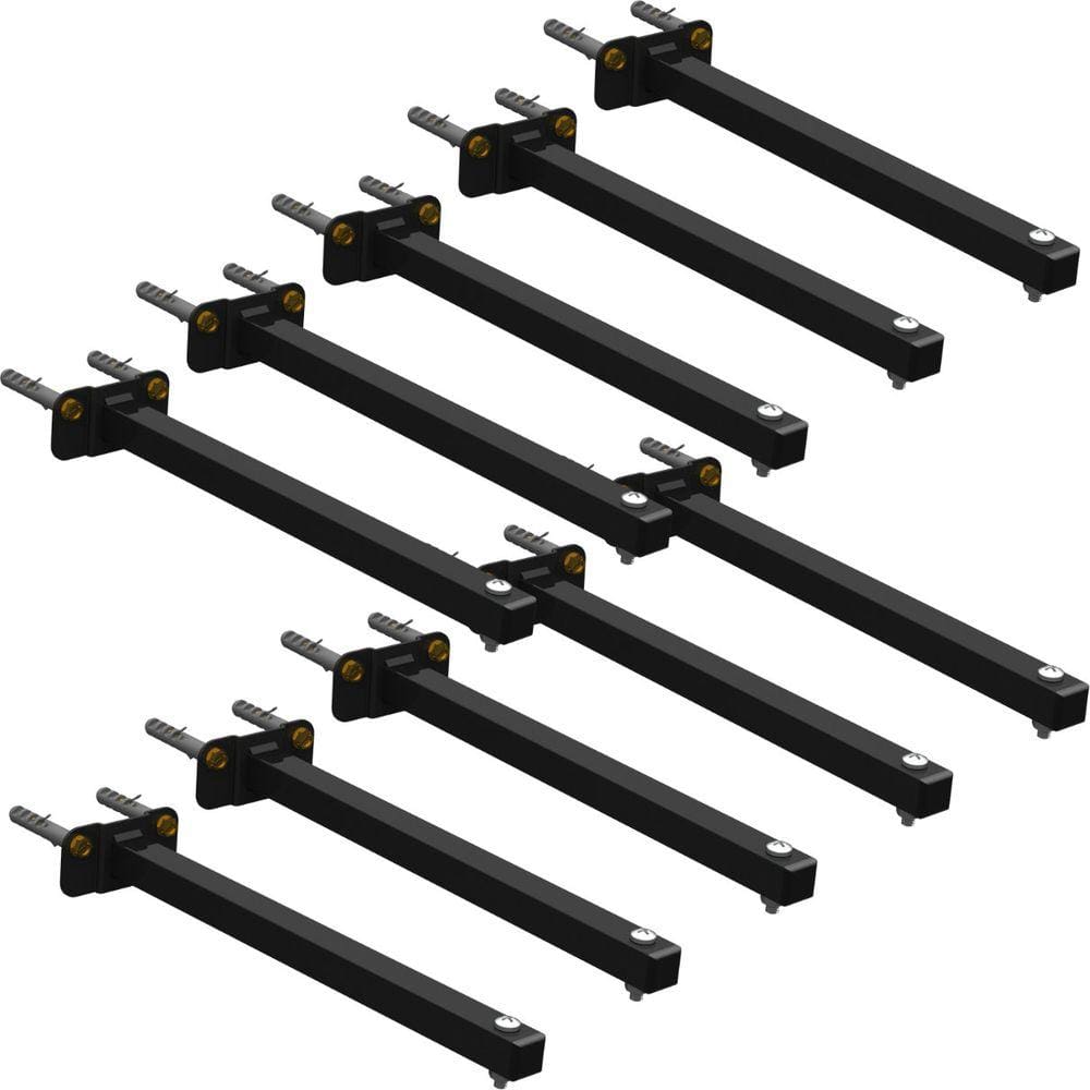 10 SUPORTES REFLETOR BASE RETA BRAÇO 20 cm 10 Cjts
