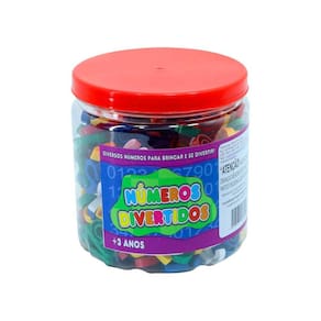 Brinquedo Educativo Pote Com Numeros 200 Peças