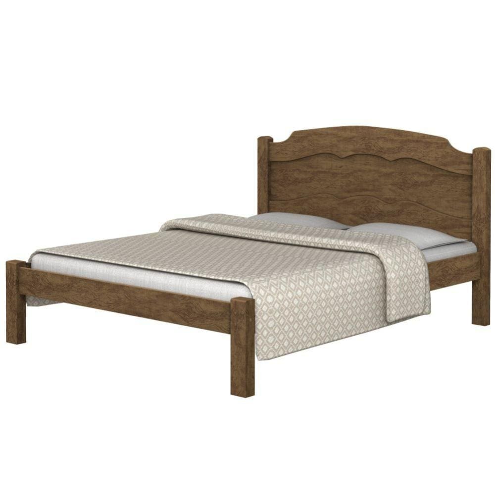 Cama Casal Maciel Castanho Fosco
