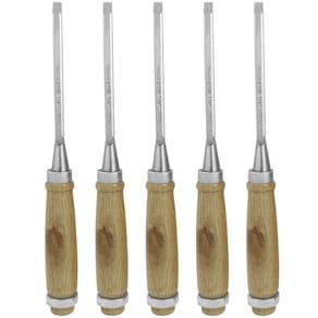 Kit 5 Formão Madeira Corte Entalhe 1/4 Pol Tradestar
