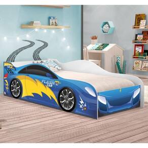 Cama Carro Fast Menino Solteiro Com Colchão