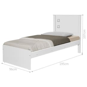 Cama Solteiro Branca