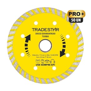 Kit Com 50 Discos De Corte Diamantado Turbo 110X20Mm 4 Pro