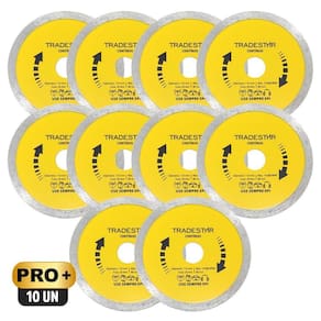 Kit Com 10 Disco Diamantado Contínuo 110X20Mm Porcelanato
